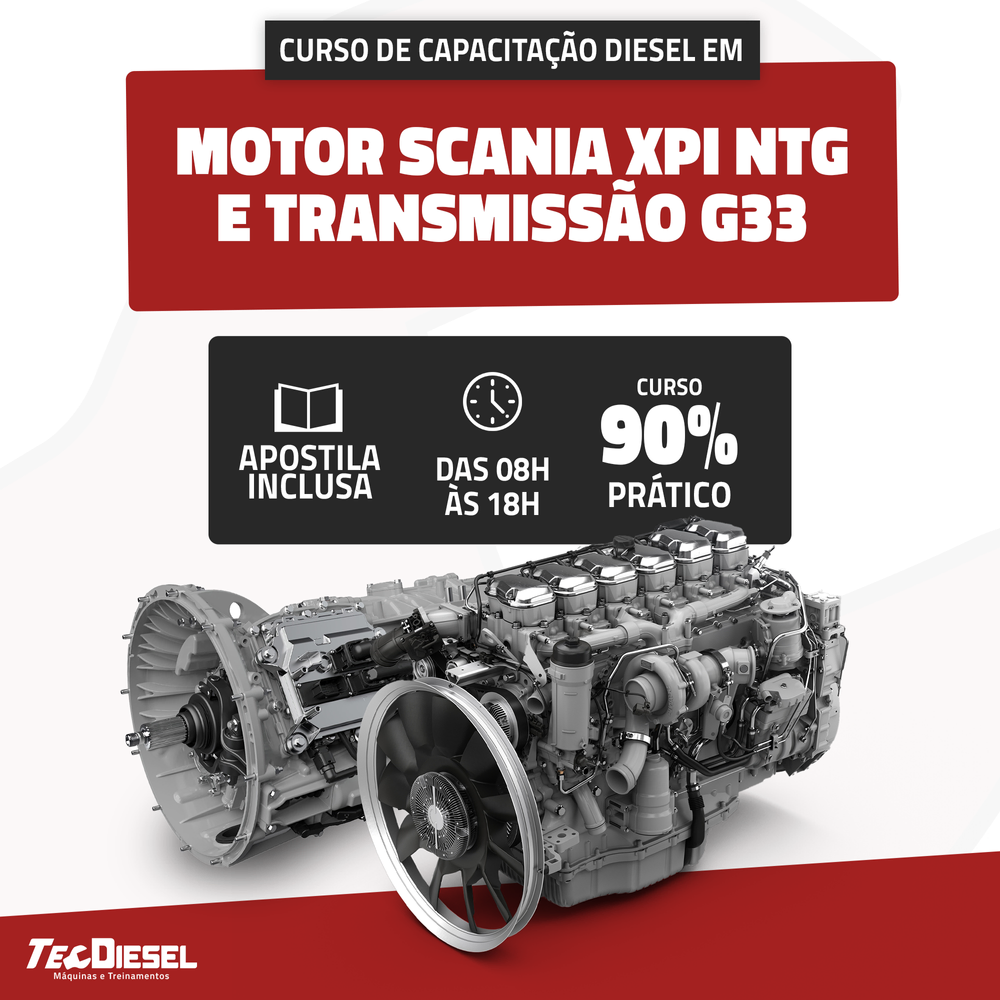 MOTOR SCANIA XPI NTG E TRANSMISSÃO G33